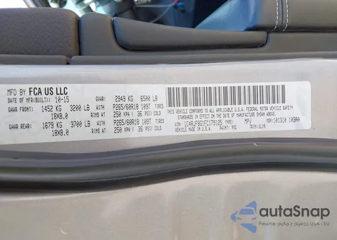 2015 Jeep Grand Cherokee Limited from USA, damaged, VIN 1C4RJFBG1FC179125